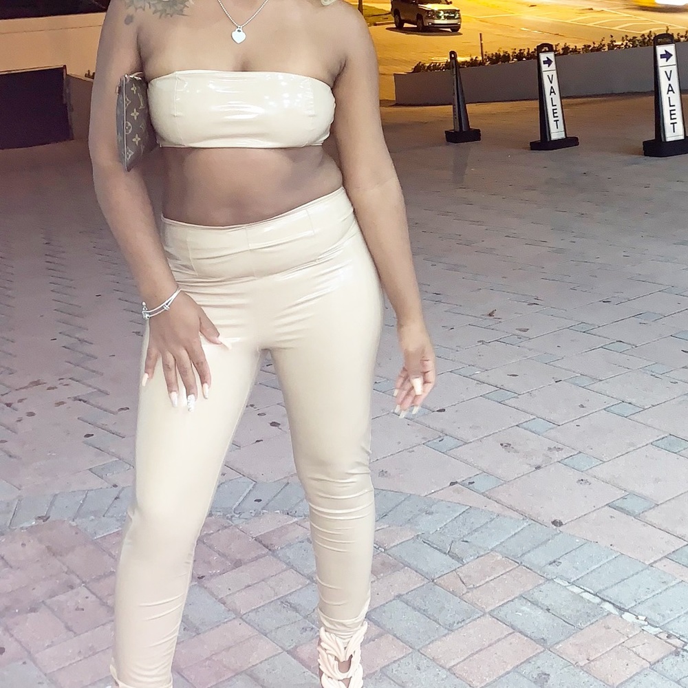 Women’s nude latex 2 piece set